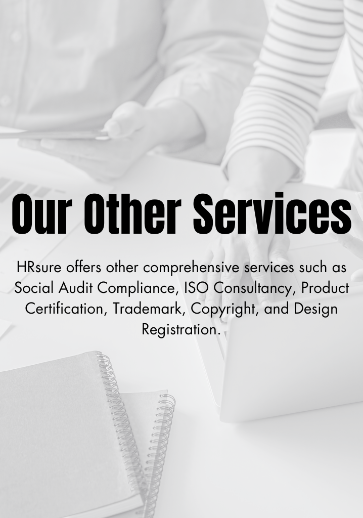 Other Services: Compliance, ISO, Certification and IP registration